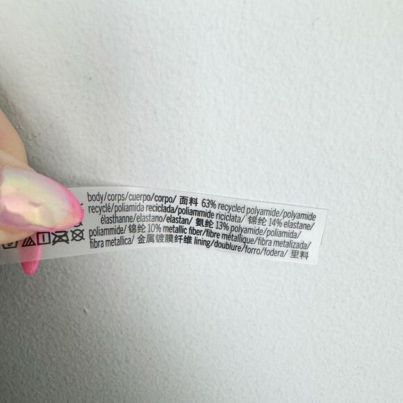 VICTORIA’S SECRET PINK | NEW Black Shimmer Two Piece Swimsuit Women’s Size M - Picture 11 of 16